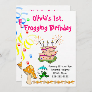Happy Birthday Einladung Frogging First Wild One