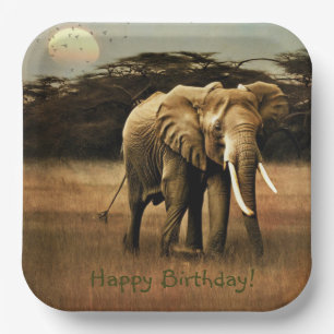 Happy Birthday Elephant Pappteller