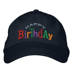 Happy Birthday Embroidery Hat Bestickte Kappe