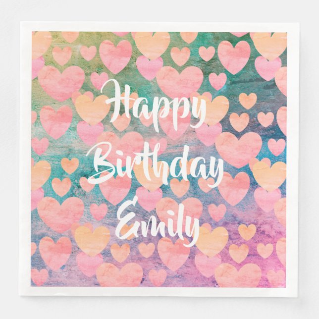 Happy Birthday #Emily Party Servietten von DAL (Vorderseite)