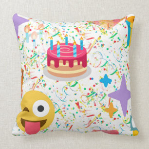 Happy Birthday Emoji Kissen
