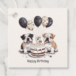Happy Birthday English Bulldogs Geschenkanhänger
