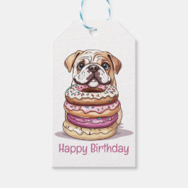 Happy Birthday English Bulldogs Geschenkanhänger
