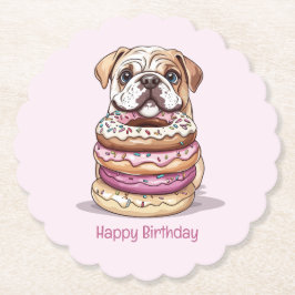 Happy Birthday English Bulldogs Untersetzer