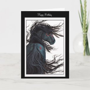 Happy Birthday Enjoy Horse Card by Bihrle Karte