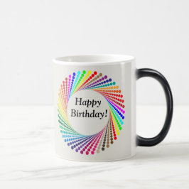 Happy Birthday erscheint wie Magic NAME Coffee Cup Verwandlungstasse