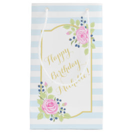 Happy Birthday Extravagante Rose Blueberry Geschen Kleine Geschenktüte