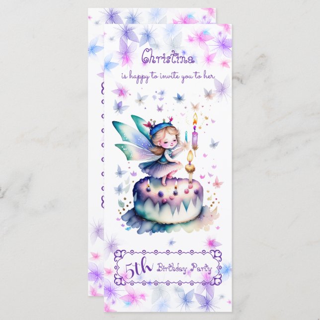 Happy Birthday Fairy 01 (Vorne/Hinten)