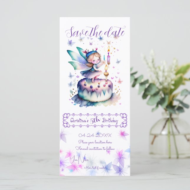 Happy Birthday Fairy 01 (Stehend Vorderseite)