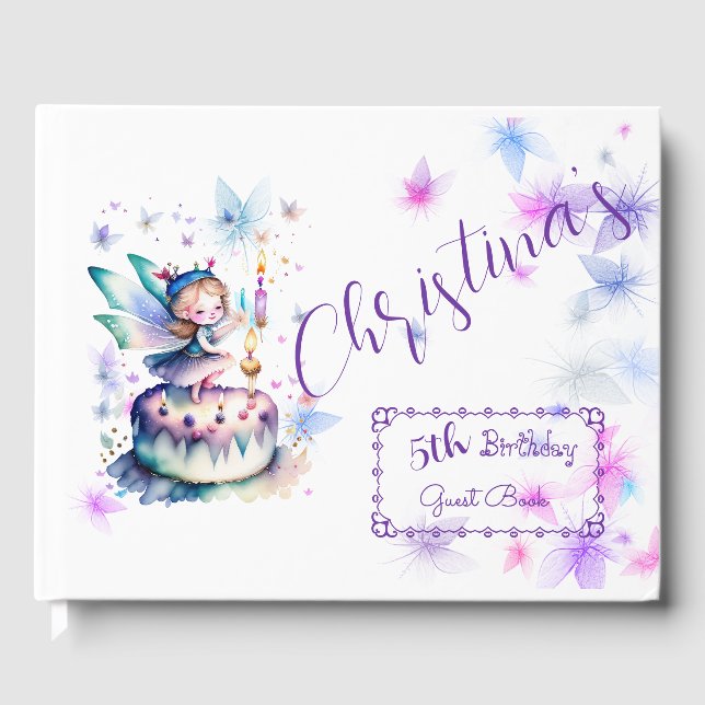 Happy Birthday Fairy 01 Gästebuch (Vorderseite)