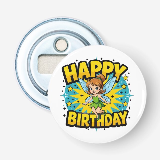 Happy Birthday Fairy Flaschenöffner (Vorderseite)