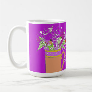 Happy Birthday farbenfrohe Blume Kaffeetasse