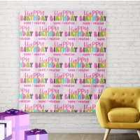 Happy Birthday farbenfrohe Kerzen Personalisiert