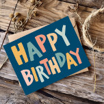 HAPPY BIRTHDAY farbenfrohe Pastel Handlettering Ni Postkarte<br><div class="desc">Karo diese süße und farbenfrohe Kunst aus,  die von mir für dich handgemacht wurde! Sie können Ihren eigenen Text hinzufügen oder die Farben ändern. Besuchen Sie meinen Shop für mehr!</div>