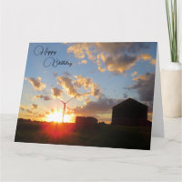 Happy Birthday - Farm Scene - Geburtstagskarte