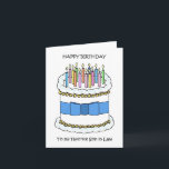 Happy Birthday Favorite Son in Law Karte<br><div class="desc">Ein einfaches Bild eines weißen Geburtstagskuchens mit Kerzen und einem blauen Bogen. Das Bild wird durch die Worte "Happy Birthday zu meinem Lieblingssohn im Gesetz" begleitet.</div>