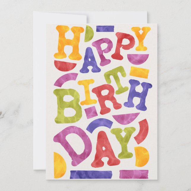 HAPPY BIRTHDAY FEIERTAGSKARTE (Vorderseite)