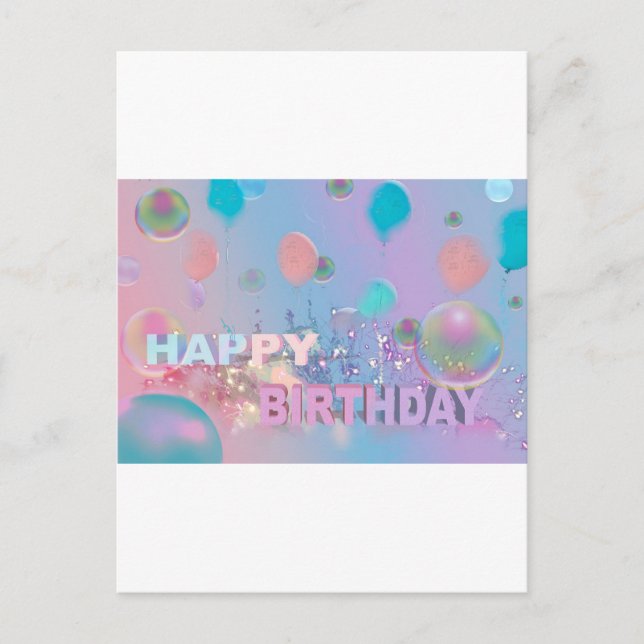 Happy Birthday Feiertagspostkarte (Vorderseite)