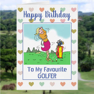 Happy Birthday Female Golfer