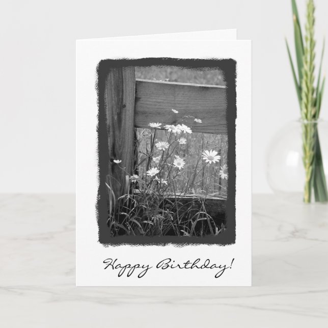Happy Birthday Fence Karte (Vorderseite)