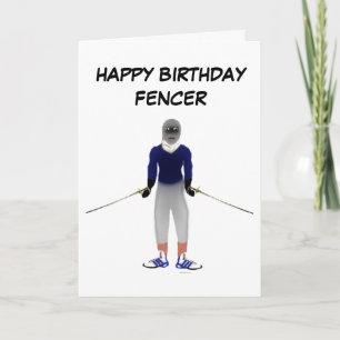 Happy Birthday Fencing Karte