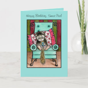 Happy Birthday Ferret Card Karte