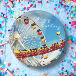 Happy Birthday Ferris Wheel Roller Untersetzer Fot Pappteller