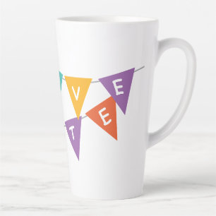 "Happy Birthday" Festliches Farbige Banner Hoch Ce Milchtasse
