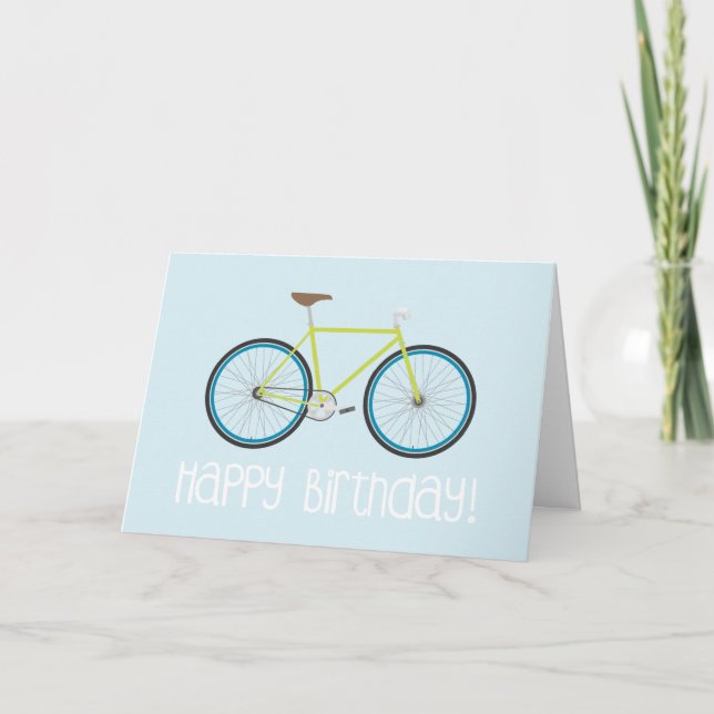 Happy Birthday Fixie Card Karte (Vorderseite)
