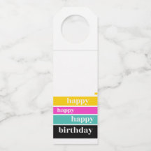 "Happy Birthday" Flasche Tag