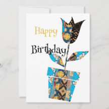 Happy Birthday Flat Holiday Card