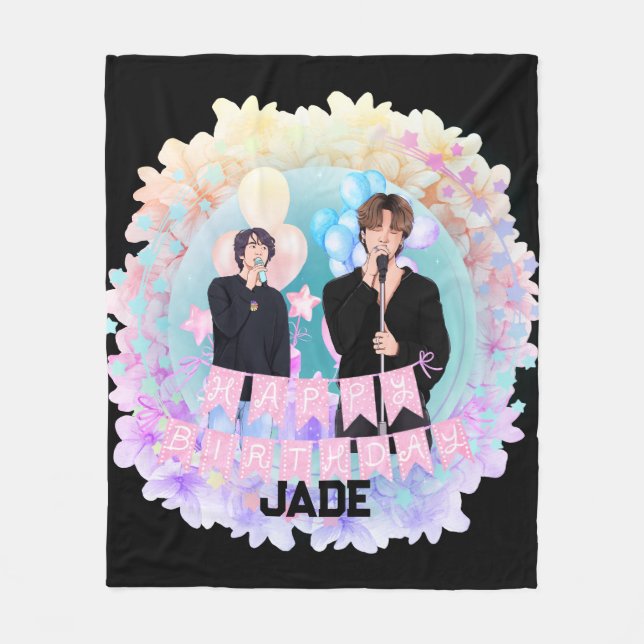 Happy Birthday Fleece Blanket (Vorderseite)