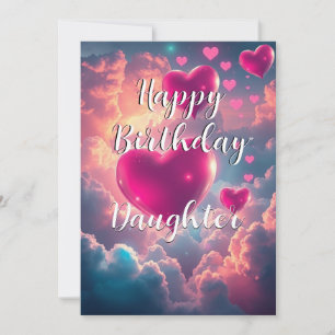 Happy Birthday Floating Hearts Birthday Card Feiertagskarte