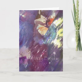 Happy Birthday Floral Abstrakt Karte