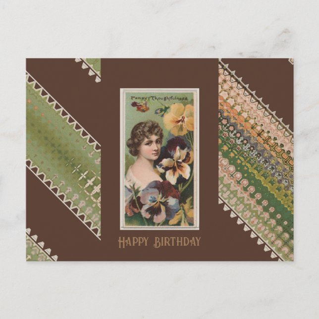Happy Birthday Floral Beauties 43 Postkarte (Vorderseite)