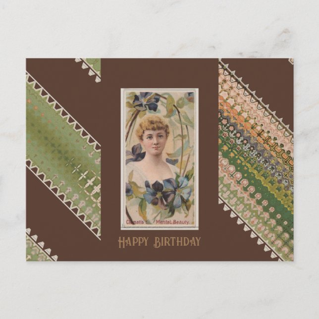 Happy Birthday Floral Beauties 44 Postkarte (Vorderseite)