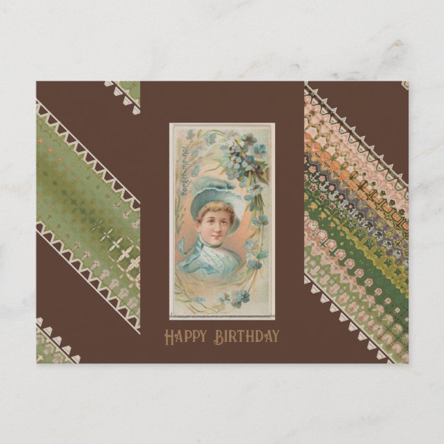 Happy Birthday Floral Beauties 49 Postkarte (Vorderseite)