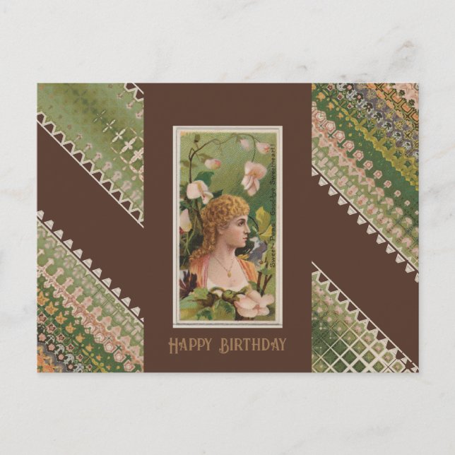 Happy Birthday Floral Beauties Postkarte (Vorderseite)