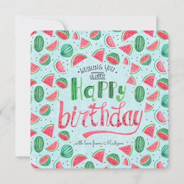 Happy Birthday Floral Blume | Grußkarte Karte (Vorderseite)