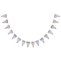 Happy Birthday Floral Girls Name Party Bunting