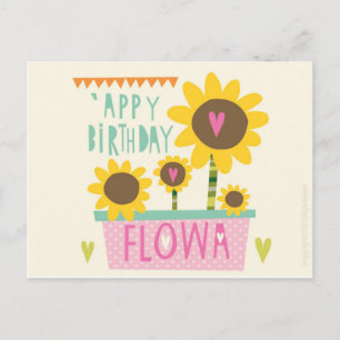 Happy Birthday Flowa - Manchester Card Postkarte