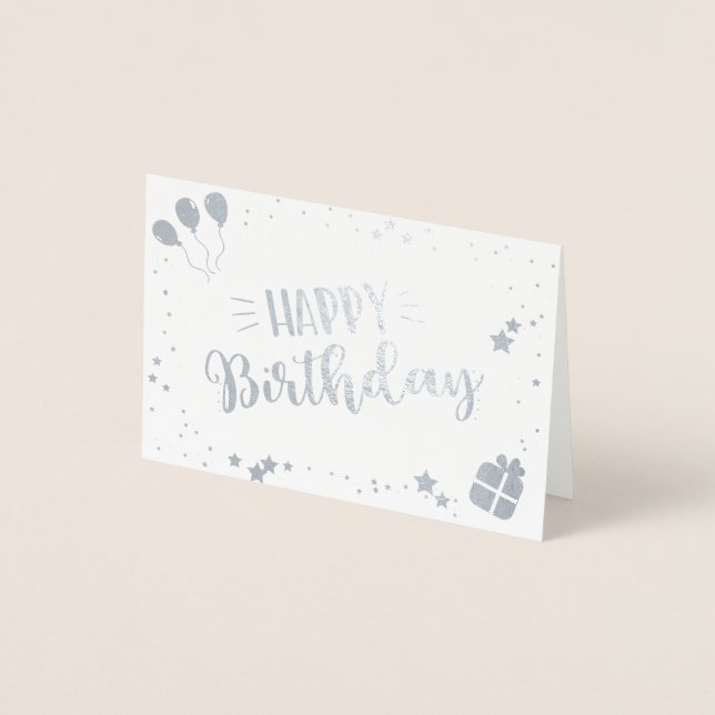 Happy Birthday Folienkarte (Vorderseite)