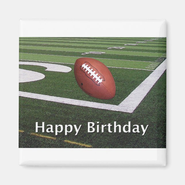 Happy Birthday Football Fanatic Magnet (Vorne)