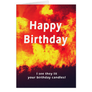 Happy Birthday Forest Fire Candle Spaß