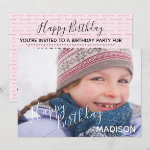Happy Birthday Foto & Arrows - Einladung zum Gebur