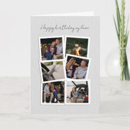 Happy Birthday Foto Collage Card - Handgeschrieben Karte