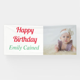 Happy Birthday Foto Colorful Candles Banner
