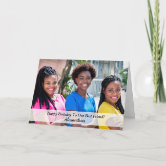 Happy Birthday Foto Girlfriend Buddy Personalize Karte