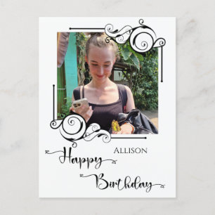 Happy Birthday Foto Postcard Postkarte