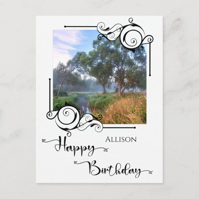 Happy Birthday Foto Postcard Postkarte (Vorderseite)